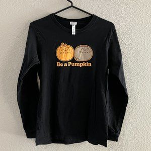 Women Size S Pusheen Be A Pumpkin Halloween Graphic T-Shirt Long Sleeve